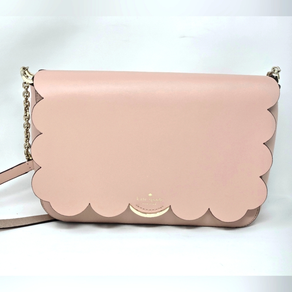 Kate Spade Izabella Magnolia Pink Scalloped  Crossbody Bag